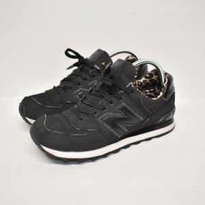 New Balance 574 Cheetah Black Running Shoes Sz 10
